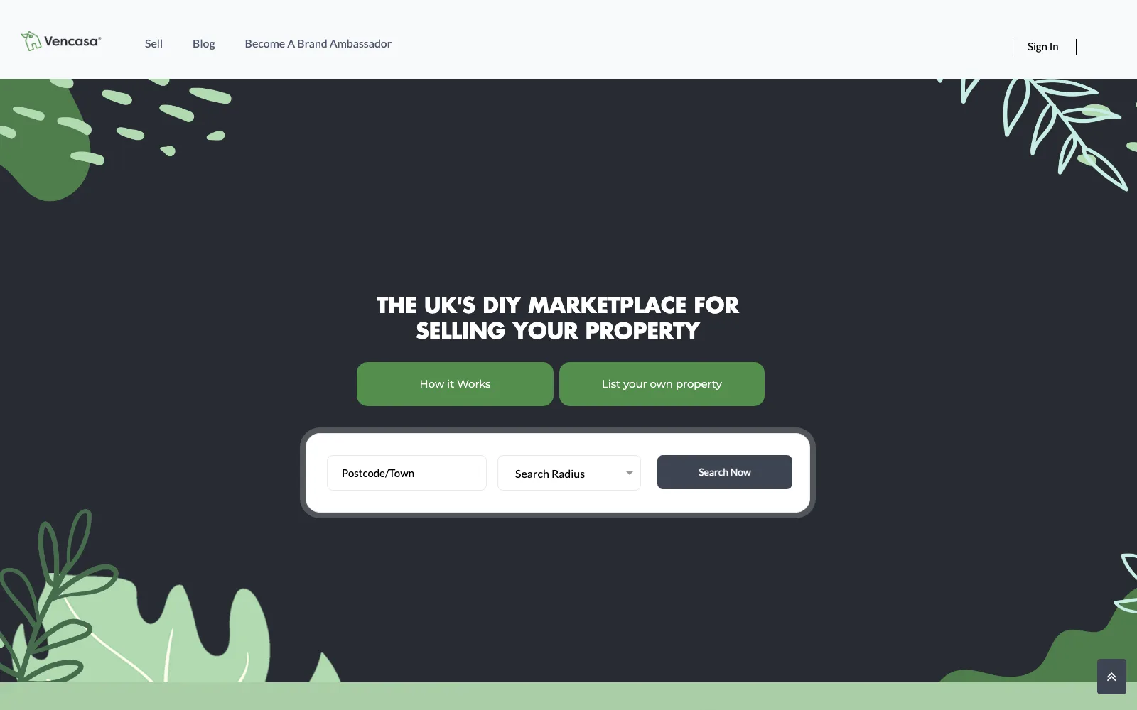 Vencasa website screenshot